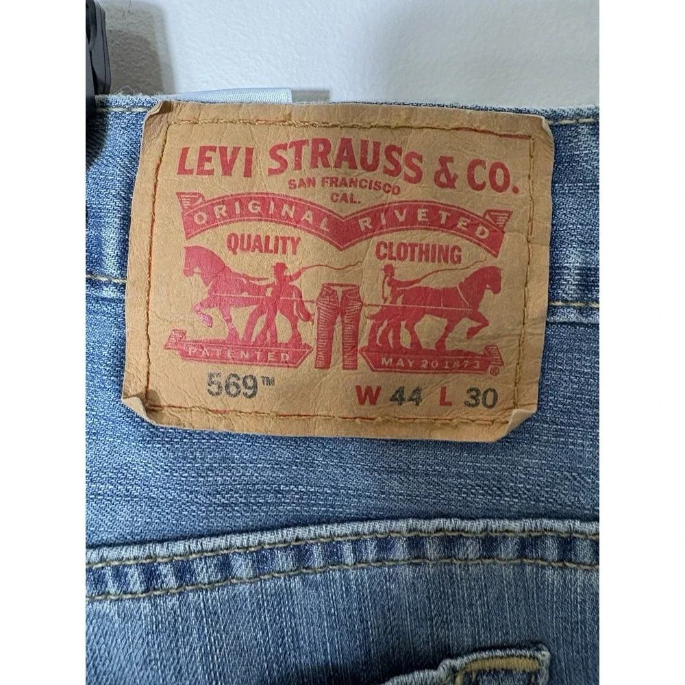 Levi's 569 Loose Straight Jeans Men's Size 44x30‎ NEW Medium Wash